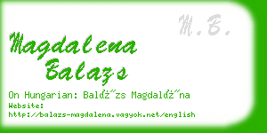 magdalena balazs business card